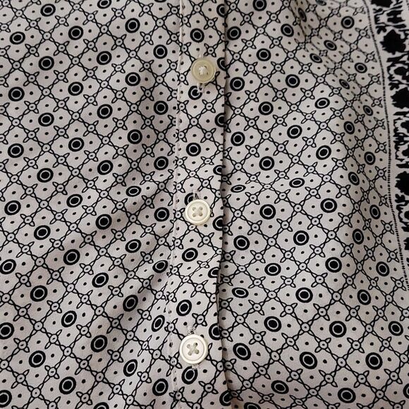 LOFT Monochrome Patterned Blouse Small - Picture 3 of 5
